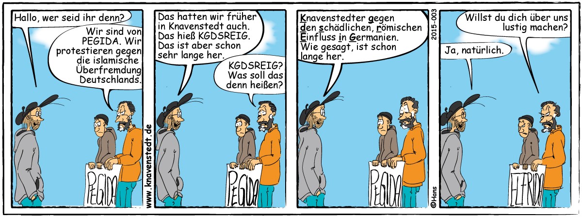 Politik, Comic, Landleben, Comicstrip, Bilder, Knavenstedt, Dorf, Knave, Schelm, Cartoon, Hans